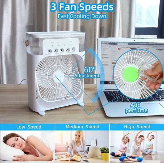 3-IN-1 HUMIDIFIER COOLING FAN