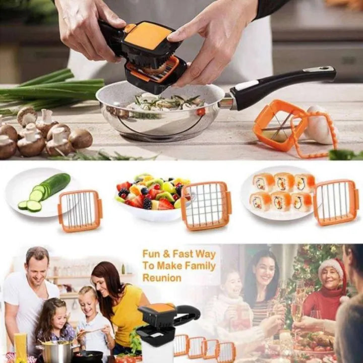 5 in 1 Vegetable Cutter Stainless Steel Magic Chopper